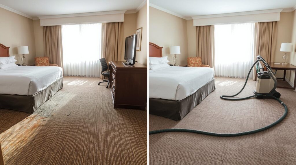 a clean carpet vs a replacement carpet