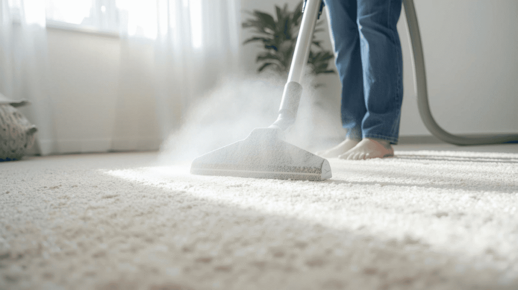 carpet being cleaned for allergies