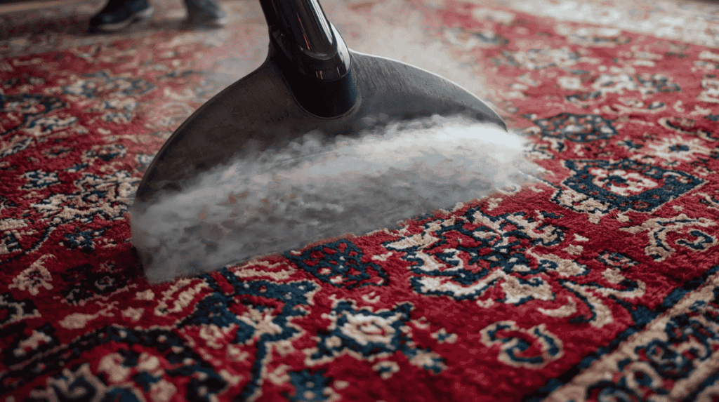 wool carpet being cleaned in Glasgow